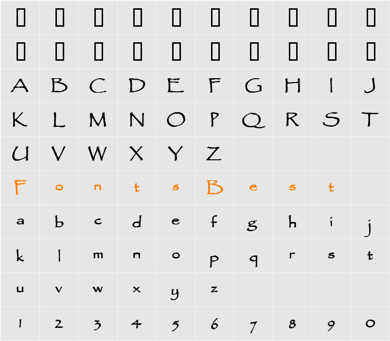 Chalk-Extended Character Map