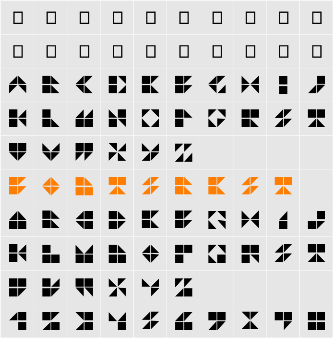 H19A Luna Character Map
