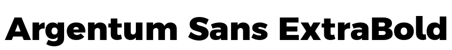Argentum Sans ExtraBold Font Image