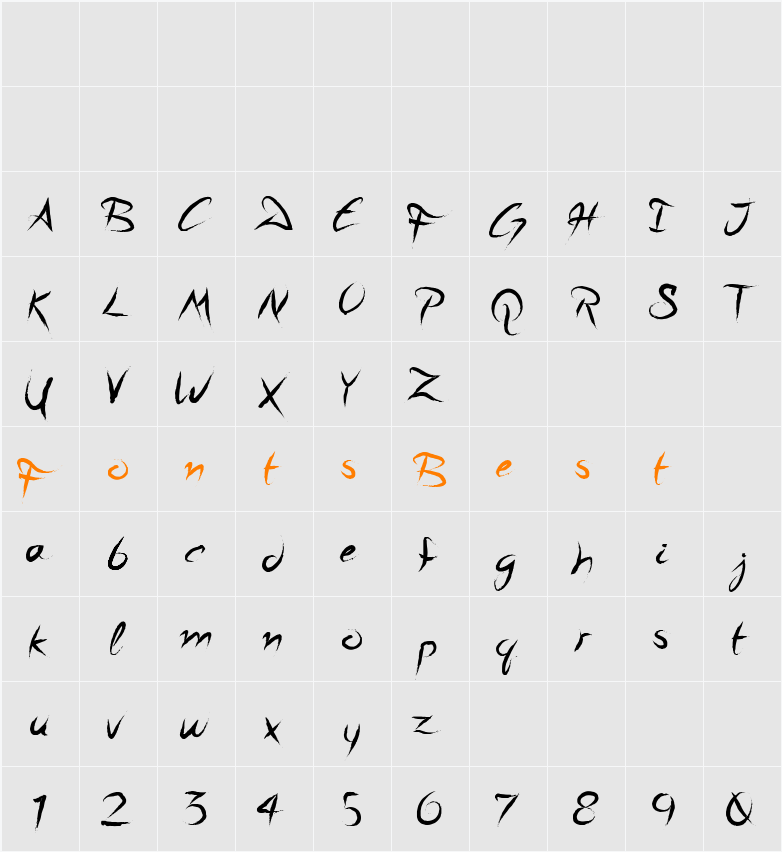 A Quiet Sleep Character Map