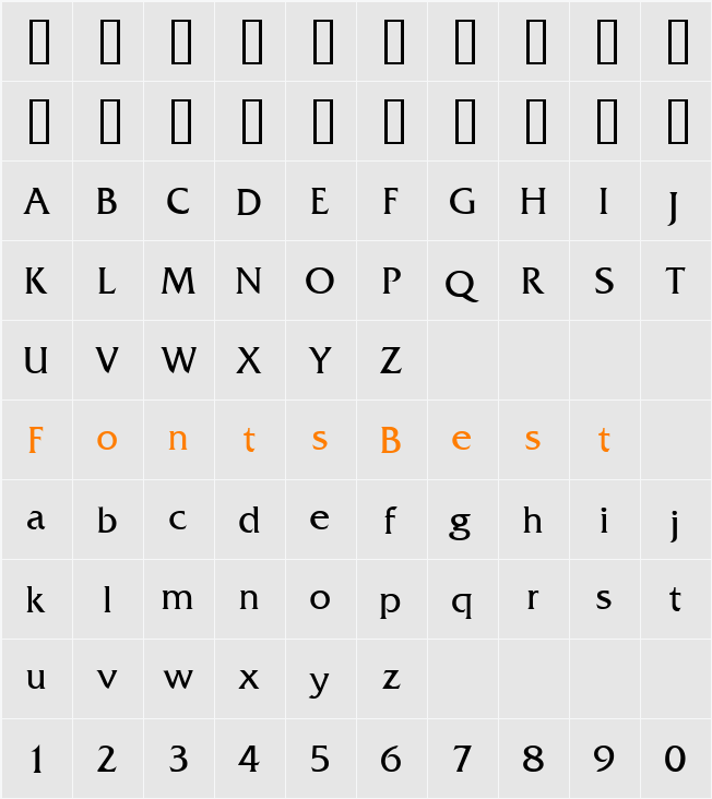 DSU_PaNuTat Character Map