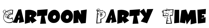 Cartoon Party Time Font Image