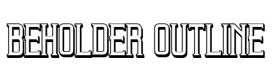 Beholder Outline Font Image