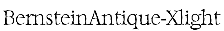 BernsteinAntique-Xlight Font Image