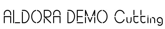 ALDORA DEMO Cutting Font Image