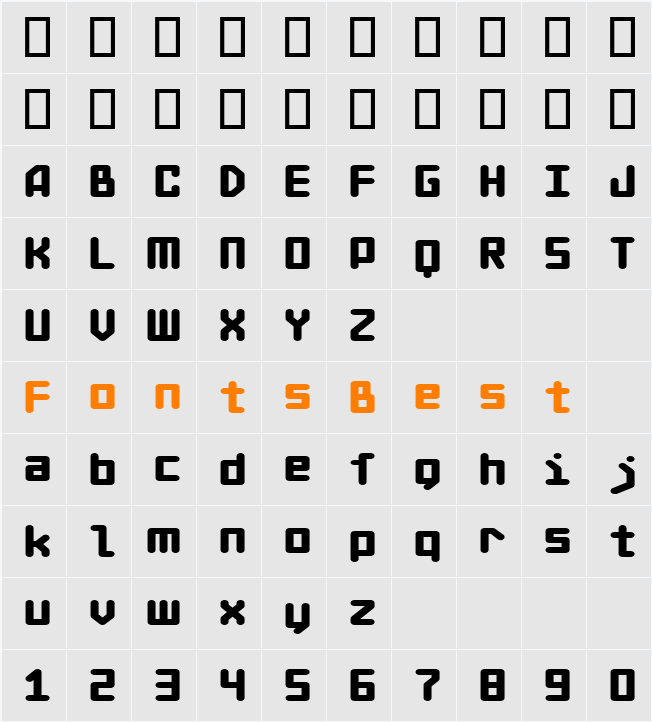 AddElectricCity Character Map