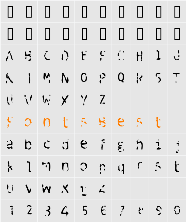 JI-Overdo Character Map