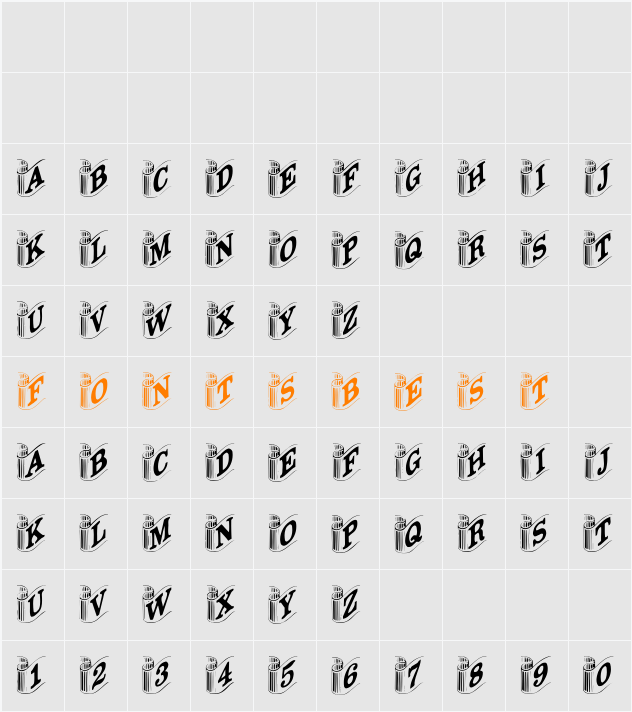 Davys-Ribbons Character Map