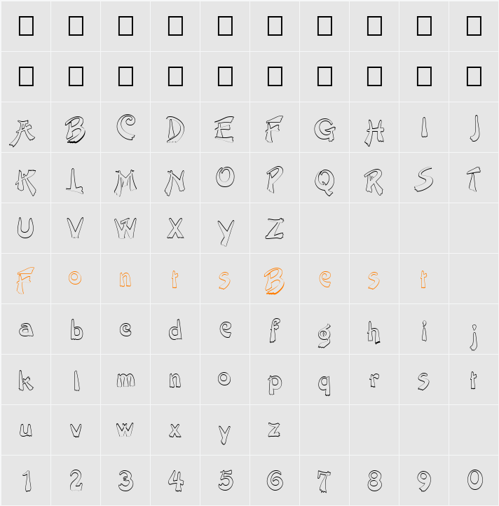 FZ UNIQUE 38 HOLLOW Character Map
