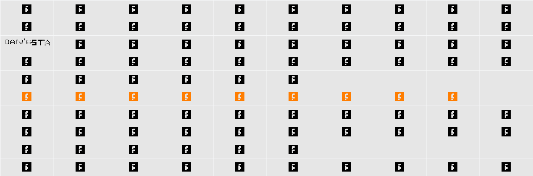 DANNIESTA Character Map