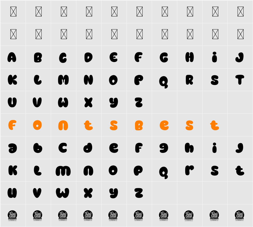 BAMEW Personal Use Character Map