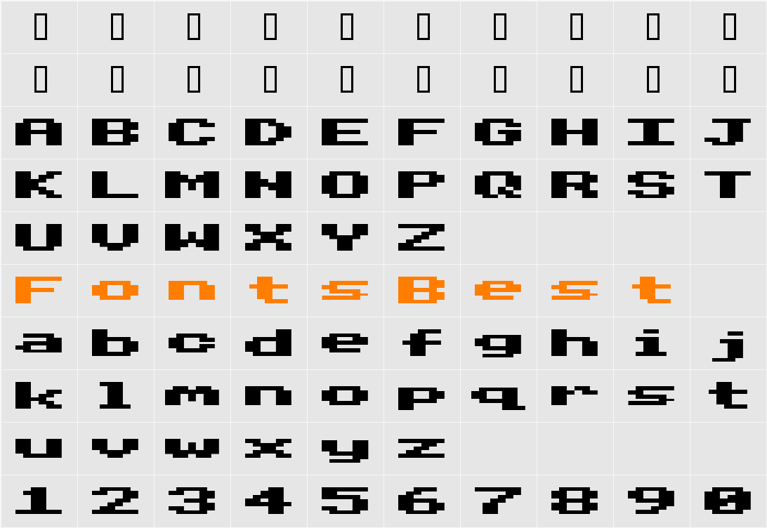 JI-Ferlie Character Map