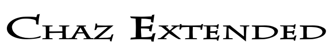 Chaz Extended Font Image