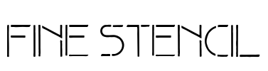 Fine stencil Font Image