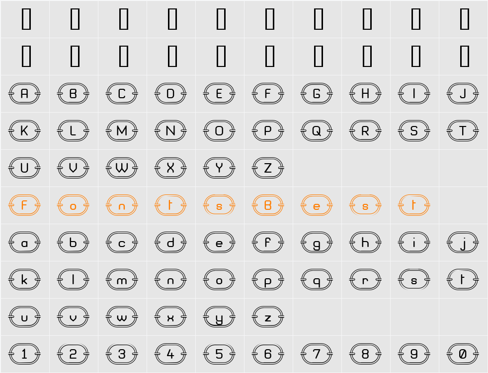 Chainz G98 Character Map