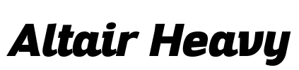 Altair Heavy Font Image