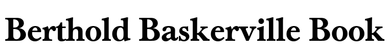 Berthold Baskerville Book