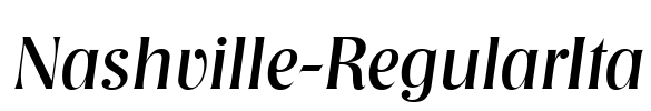 Nashville-RegularIta Font Image