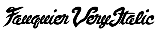 FauquierVeryItalic Font Image