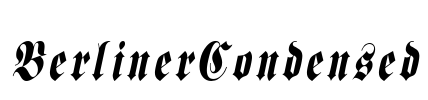 BerlinerCondensed Font Image