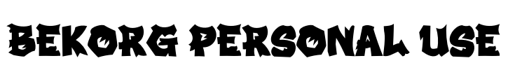BEKORG PERSONAL USE Font Image