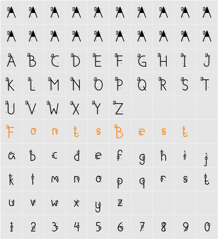 Betterflies Character Map