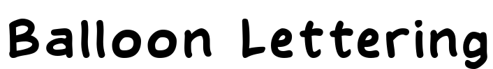 Balloon Lettering Font Image