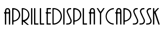 AprilleDisplayCapsSSK Font Image