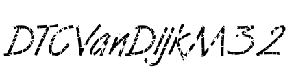 DTCVanDijkM32 Font Image