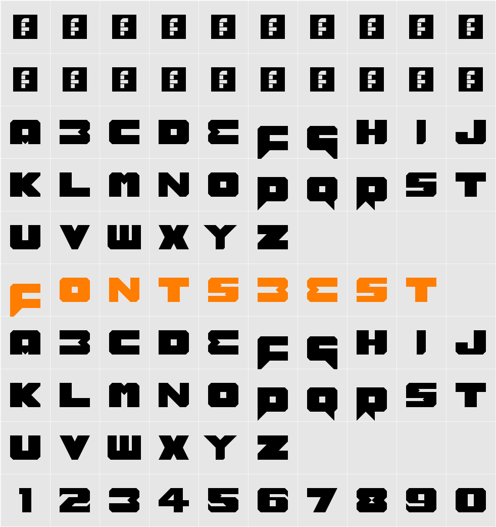 Benny Benassi Font Remake Character Map