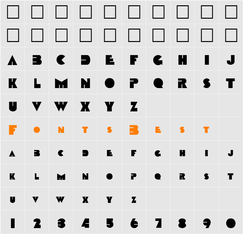 Chumpy Character Map