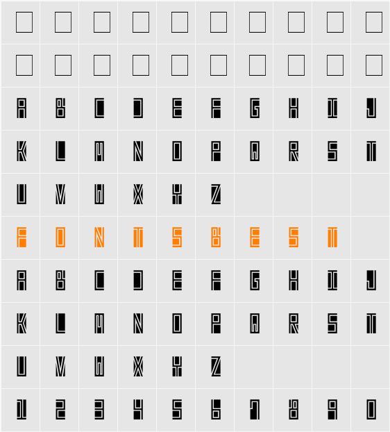 Beta Block Character Map