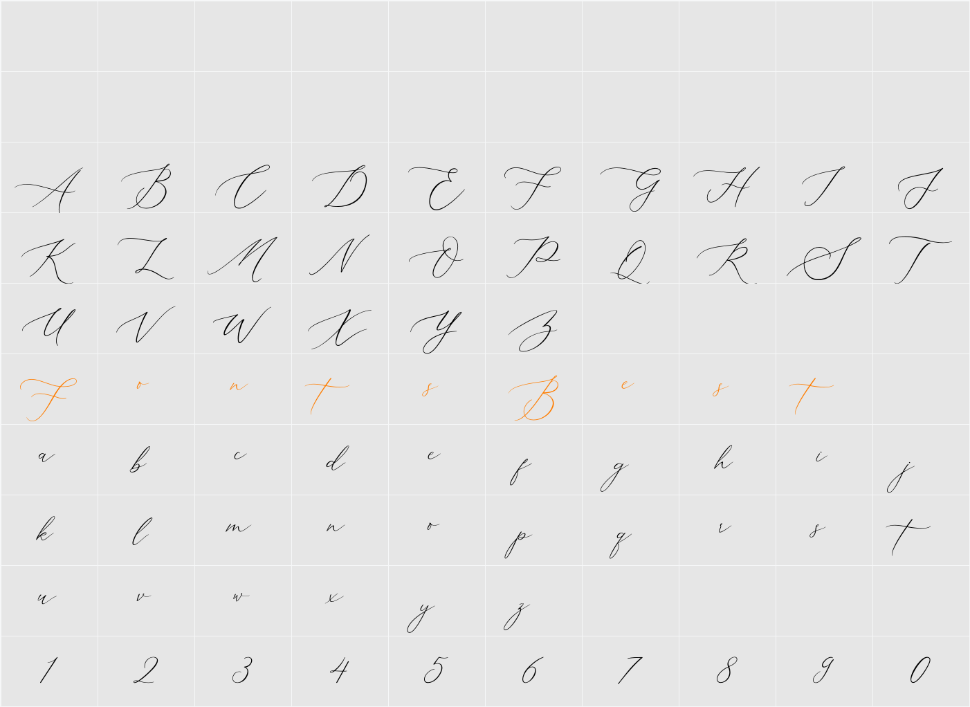 Aerotis Character Map