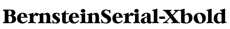BernsteinSerial-Xbold Font Image