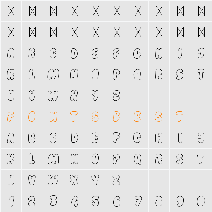 BLOBBER Character Map