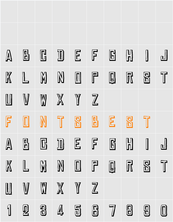 Chinese Rocks Shaded Character Map