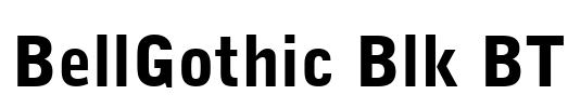 BellGothic Blk BT Font Image
