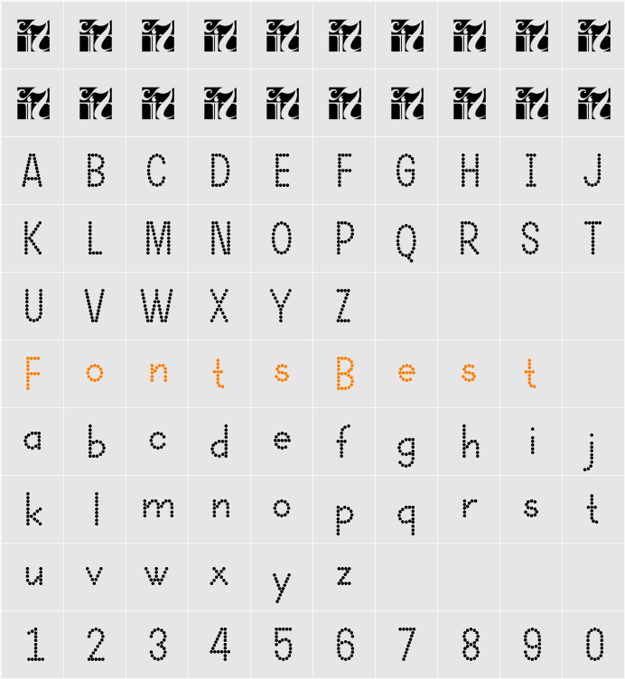 DOTCIRFUL Character Map