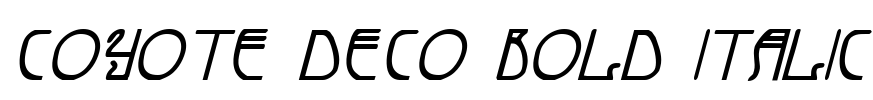 Coyote Deco Bold Italic