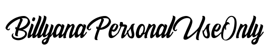 BillyanaPersonalUseOnly Font Image