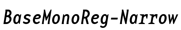 BaseMonoReg-Narrow Font Image