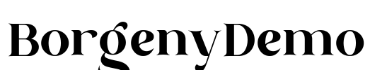 BorgenyDemo Font Image