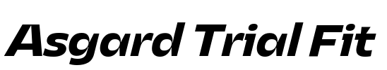 Asgard Trial Fit Font Image