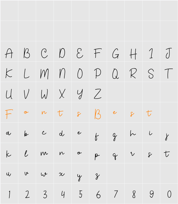 Bahary Character Map