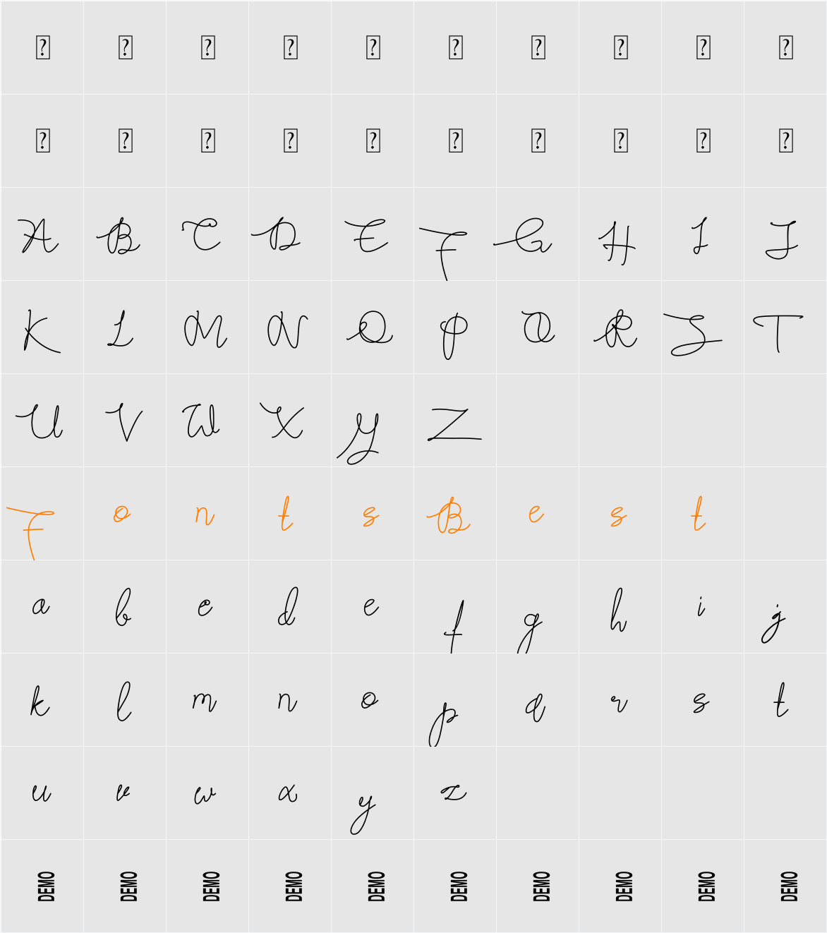 Butter West Character Map