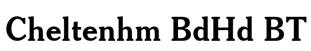 Cheltenhm BdHd BT Font Image