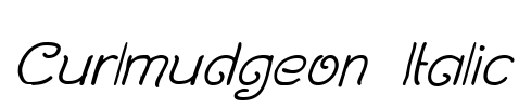 Curlmudgeon Italic