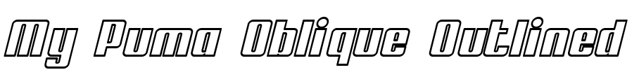 My Puma Oblique Outlined Font Image
