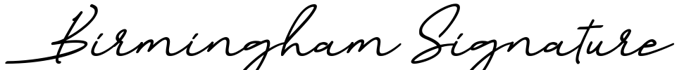 Birmingham Signature Font Image