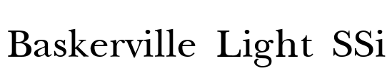 Baskerville Light SSi Font Image